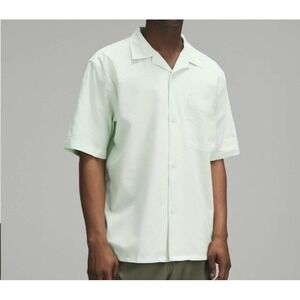 Lululemon Men's Airing Easy Camp Collar Shirt XXL Green Short Sleeve Button Up
